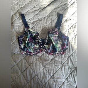 Fantasie Side Support Multicolor Floral Bra Size 32I